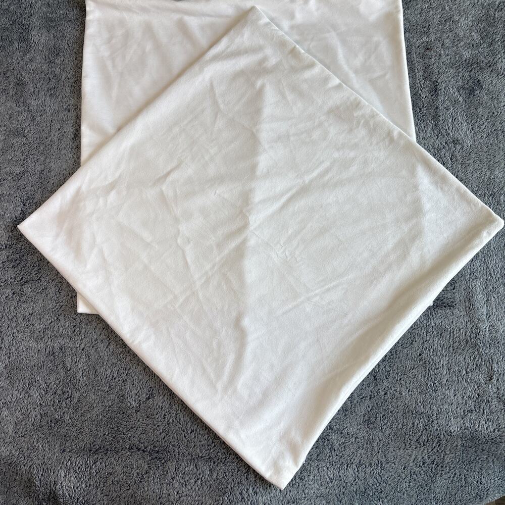 Plush White Pillow Covers For SofaSoft Cushion Cover‎ 18x18 - Set Of 2